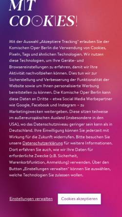 Vorschau der mobilen Webseite www.komische-oper-berlin.de, Komische-Oper Berlin