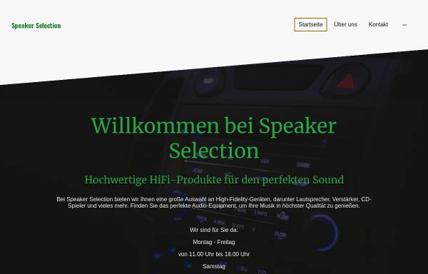 Vorschau von www.speaker-selection.de, Speaker Selection