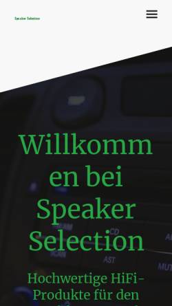 Vorschau der mobilen Webseite www.speaker-selection.de, Speaker Selection