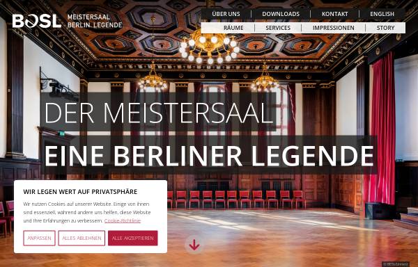 Vorschau von www.meistersaal-berlin.de, Meistersaal am Potsdamer Platz