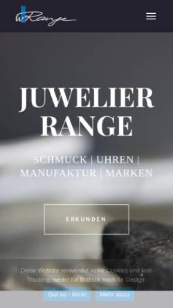 Vorschau der mobilen Webseite www.juwelier-range.de, Juwelier Range