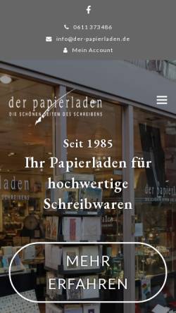 Vorschau der mobilen Webseite www.der-papierladen.de, Der Papierladen