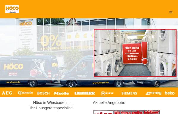 Vorschau von www.hoeco.de, Höco Elektrogeräte Handelsgesellschaft mbH