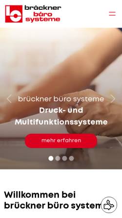 Vorschau der mobilen Webseite www.brueckner.sh, Brückner Büro Systeme GmbH