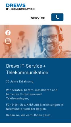 Vorschau der mobilen Webseite www.drews-kommunikation.de, Drews Kommunikation