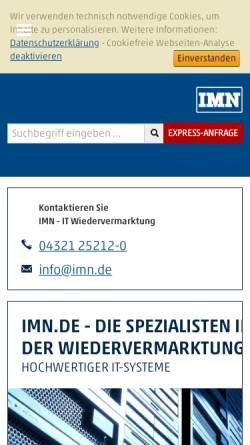 Vorschau der mobilen Webseite www.imn.de, IMN Nord GmbH