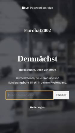 Vorschau der mobilen Webseite eurobat.de, Eurobat 2002 GmbH