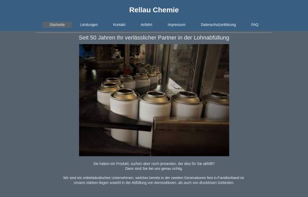 Vorschau von www.rellauchemie.de, Rellau Chemie Rita Schnith GmbH & Co. KG