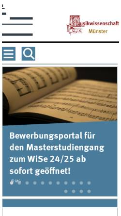 Vorschau der mobilen Webseite www.uni-muenster.de, Institut für Musikwissenschaft und Musikpädagogik