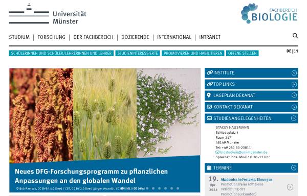 Vorschau von www.uni-muenster.de, WWU Münster - Biologie (FB 13)