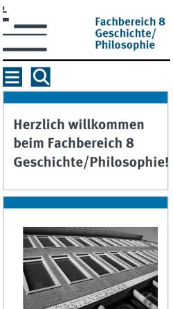 Vorschau der mobilen Webseite www.uni-muenster.de, WWU Münster - Geschichte und Philosophie (FB 8)