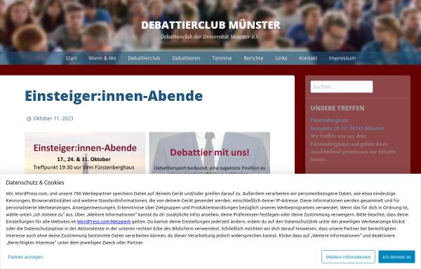 Vorschau von debattierclubmuenster.wordpress.com, Debattierclub der Universität Münster e.V.