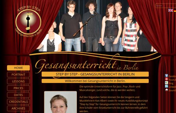 Vorschau von www.gesangsunterricht-in-berlin.de, Gesangsunterricht - Kati Albert