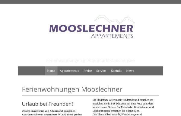 Vorschau von www.mooslechner-altenmarkt.at, Appartements Mooslechner