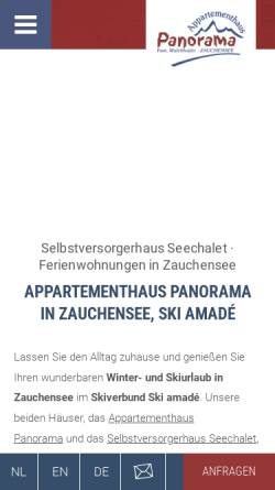 Vorschau der mobilen Webseite www.top-alpin.at, Appartementshaus Panorama