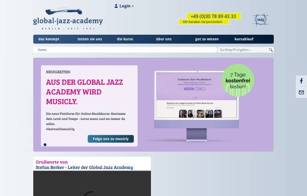 Vorschau von www.global-jazz-academy.com, Global-Jazz-Academy
