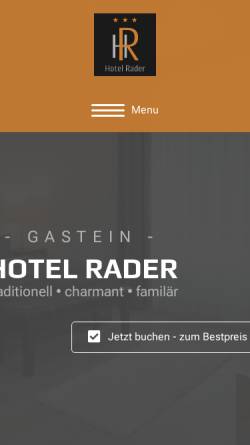 Vorschau der mobilen Webseite www.hotel-rader.com, Kur- Sporthotel Rader