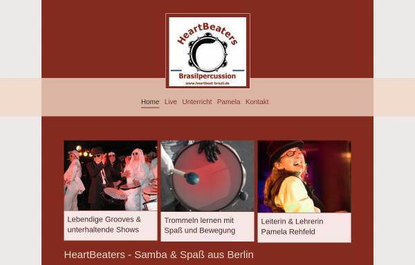 Vorschau von www.heartbeat-brazil.de, HeartBeat Brazil - Brazilian Instruments Verkauf & Unterricht