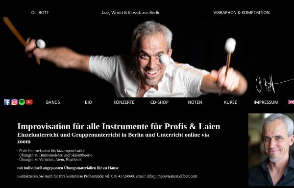 Improvisationsunterricht für alle Instrumente - Oli Bott