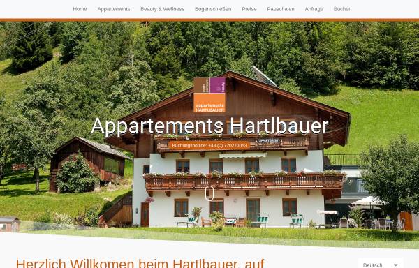 Vorschau von www.hartlbauer.at, Appartements Ferienhof Hartlbauer
