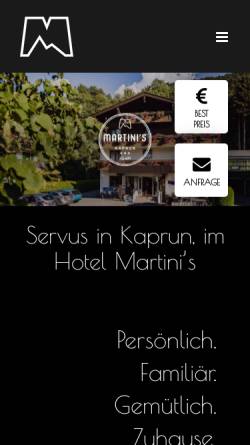 Vorschau der mobilen Webseite www.hotel-martini.at, Hotel Martini