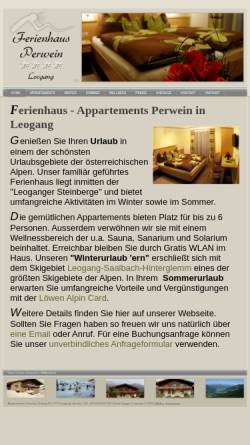 Vorschau der mobilen Webseite www.leogang.de, Haus Perwein