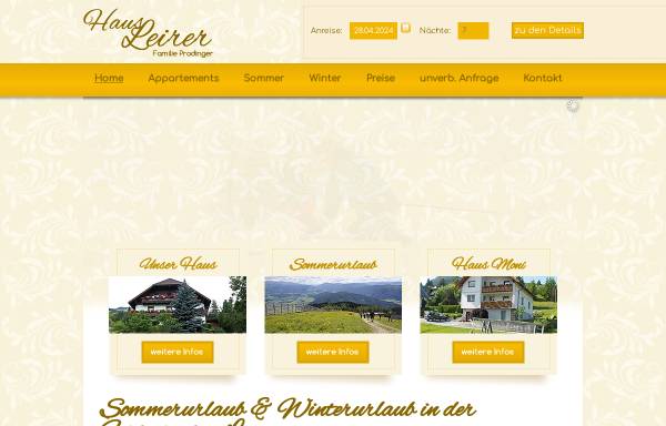 Vorschau von www.haus-leirer.at, Haus Leirer