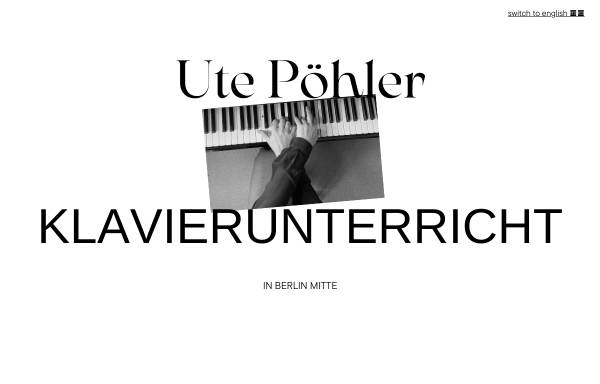 Klavierunterricht in Berlin Mitte: Klavier- und Musikpädagogin Ute Pöhler