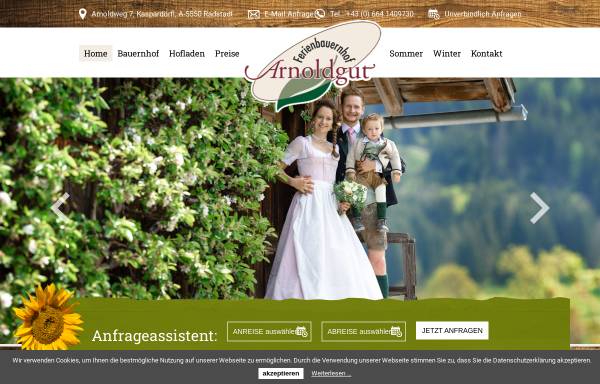 Vorschau von www.arnoldgut.at, Urlaub am Arnoldgut
