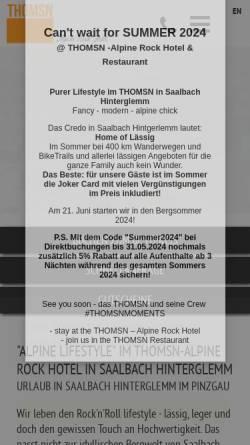 Vorschau der mobilen Webseite www.hotel-hinterglemm.at, Hotel Hinterglemm