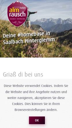 Vorschau der mobilen Webseite www.hotel-almrausch.at, Hotel Pension Almrausch