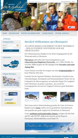 Vorschau der mobilen Webseite www.berghof-obertauern.at, Pension Berghof Obertauern