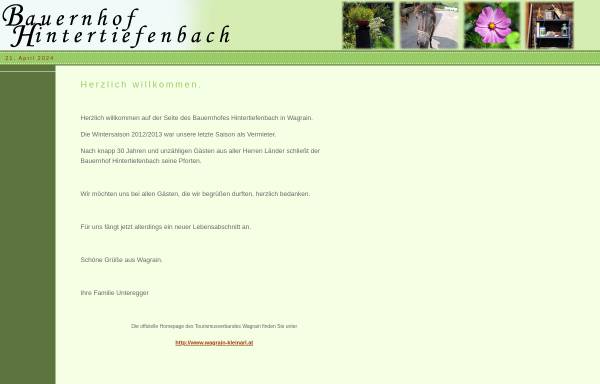 Vorschau von www.hintertiefenbach.com, Bauernhof Hintertiefenbach
