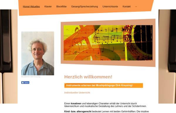 Vorschau von www.musikpaedagoge-kreysing.de, Musikpädagoge Kreysing