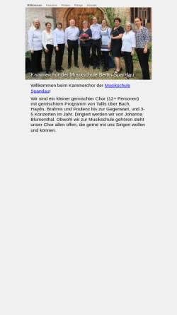 Vorschau der mobilen Webseite www.kammerchor-spandau.de, Musikschule Berlin-Spandau