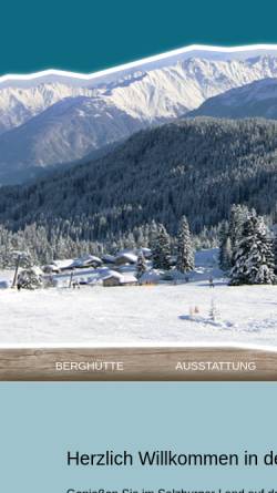 Vorschau der mobilen Webseite www.berghuette-diana.de, Berghütte Diana in Königsleiten
