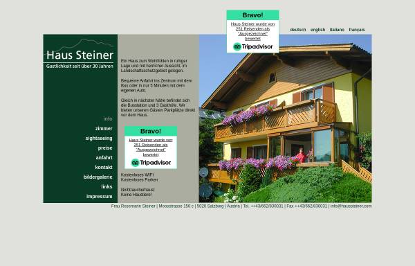 Vorschau von www.haussteiner.com, Ferienwohnung Haus Steiner