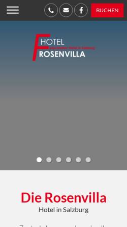 Vorschau der mobilen Webseite www.rosenvilla.com, Hotel Rosenvilla