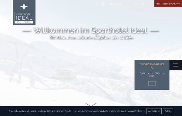 Vorschau von www.sporthotelideal.at, Sporthotel Ideal