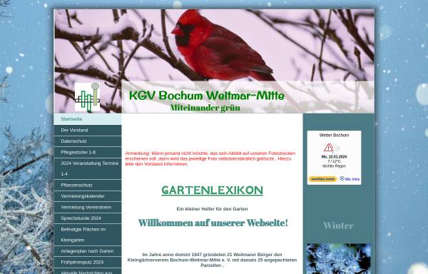 Vorschau von www.kgv-bo-weitmar-mitte.de, Kleingartenanlage Bochum-Weitmar-Mitte
