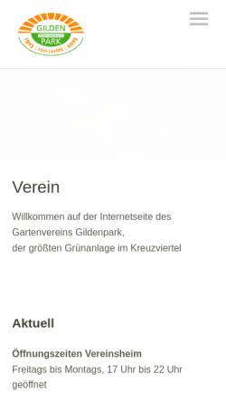 Vorschau der mobilen Webseite gildenpark.de, Gartenverein Gildenpark e.V.