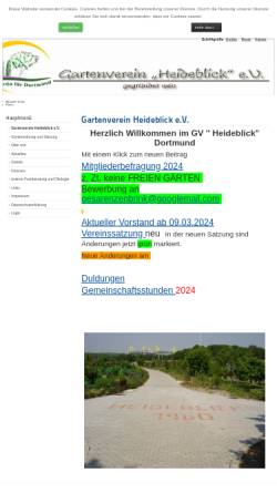 Vorschau der mobilen Webseite heideblick-dortmund.de, Kleingärtnerverein Heideblick e.V.