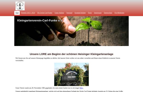 Vorschau von www.kleingartenverein-carl-funke.de, Kleingartenverein Carl-Funke e.V.