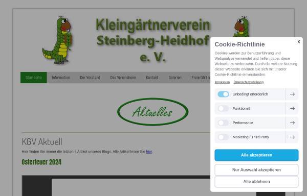 Vorschau von www.kgv-steinberg-heidhof.de, Kleingärtnerverein Steinberg-Heidhof e.V.