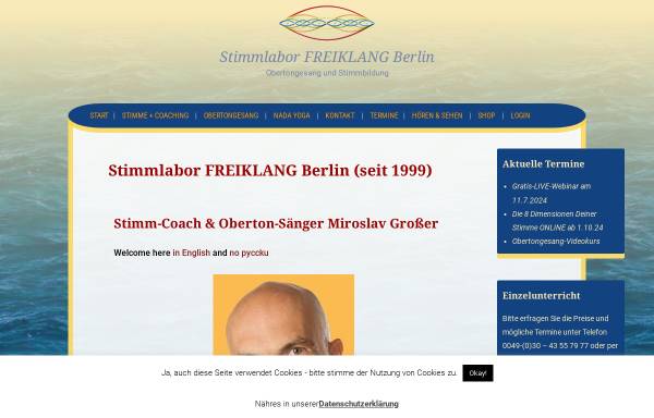Vorschau von www.stimmlabor.de, Stimmlabor FREIKLANG Berlin - Obertongesang und Stimmbildung