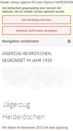 Vorschau der mobilen Webseite www.heideroeschen1950.de, Heideröschen