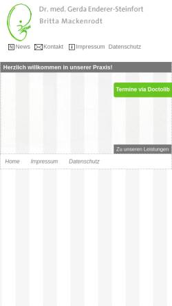 Vorschau der mobilen Webseite www.frauenarzt-koeln.de, Dr. med. Gerda Enderer-Steinfort, Fachärztin für Gynäkologie und Geburtshilfe