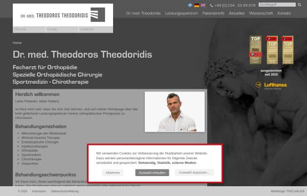 Vorschau von www.dr-theodoridis.de, Dr. med. Theodoros Theodoridis