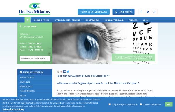Vorschau von www.augenarzt-milanov.de, Milanov, Dr. Ivo