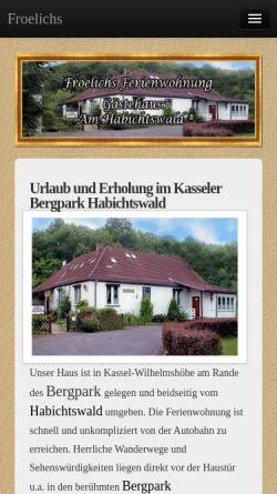 Vorschau der mobilen Webseite www.froelichs-ferienwohnung.de, Fröhlichs Ferienwohnung